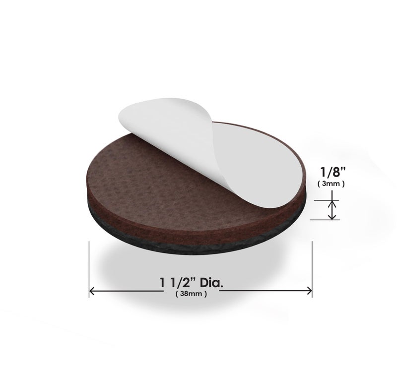 Slipstick GorillaPads CB149 Non-Slip Furniture Pads/Rubber Grippers (Set of 8) Self-Adhesive Furniture Feet Floor Protectors, 1-1/2 inch Round, Black - Image 4